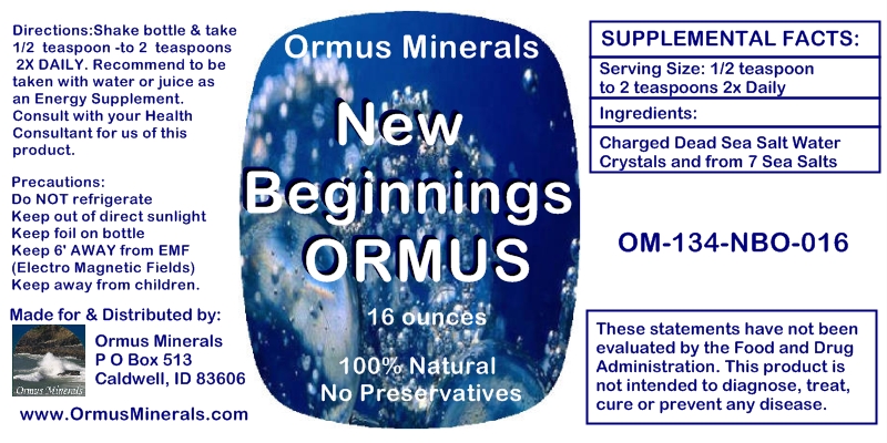 Ormus Minerals New Beginnings Ormus