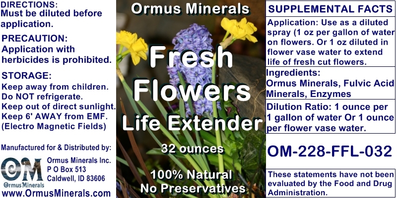 Ormus Minerals Fresh Flower Life Extender